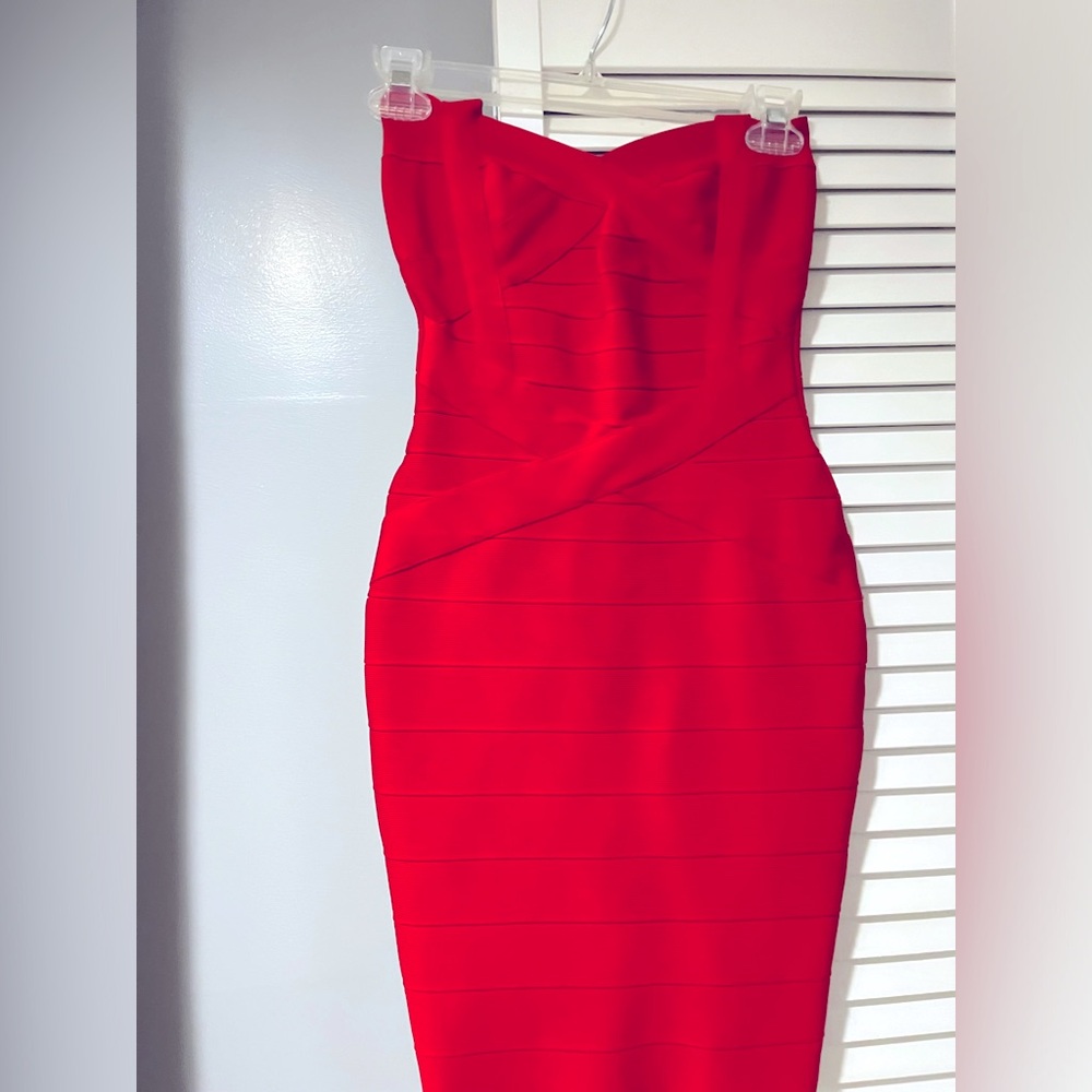 Red bandage dress